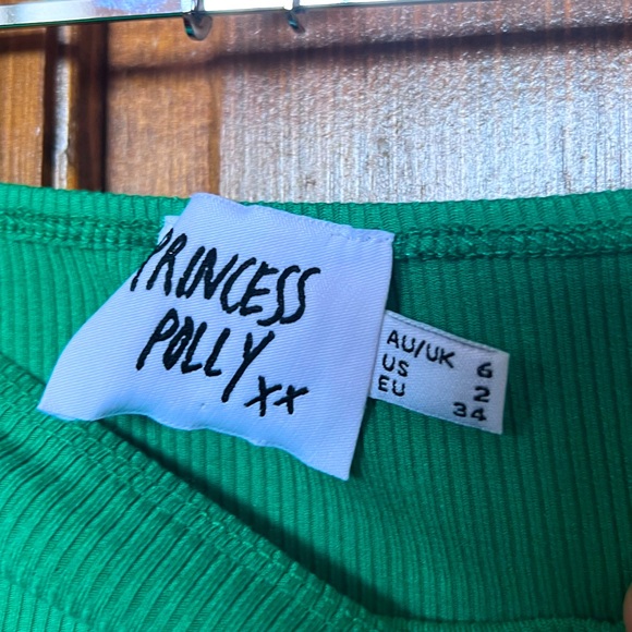 Princess Polly Ribbed Green Mini Skirt Size 2 - Picture 3 of 4